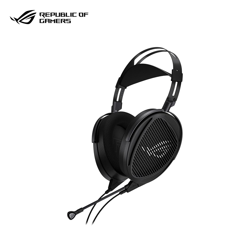 ROG臻世耳机 头戴式电竞耳机 开放式 HiFi 电竞游戏头戴耳麦 多平台兼容 2026重磅新品 暗夜黑 有线链接 头戴式